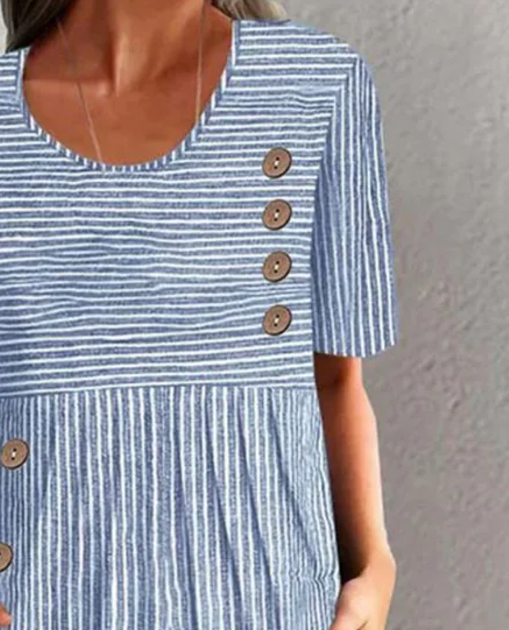 Fhinley | Striped Button Dress